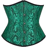Alivila.Y Fashion Corset Womens Brocade Underbust Boned Corsets Bustier Waist Trainer
