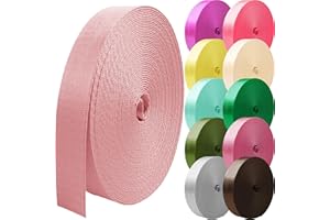 Grosun Nylon Webbing 1 inch 1.5 inch 2 inch Webbing Nylon Strap Nylon Belt, 10 25 50 3.3 Yards Webbing