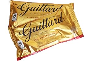 HOSILANY Guittard All Natural Semisweet Chocolate Baking Chips, 12 Oz (340 Grams), Pack of 2