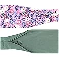 Maven Thread Orchid Set 2 Pack, Workout Headbands for Women, Sports Running Headband for Exercise, Gym hairband Athletic Workouts and Yoga 4" Thick Non Slip Sweatbands for Women 2Pack
