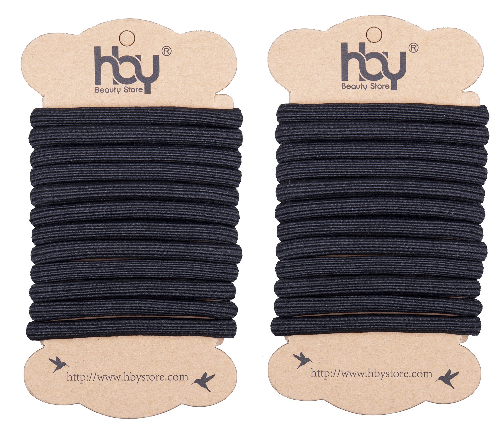 24 Pack HBY Large Elastics Hair Ties Pony Ponytail