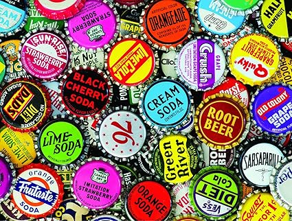 Ceaco Bottle Caps Logo Collage Puzzle 550 Piece Jigsaw Puzzles Amazon Canada