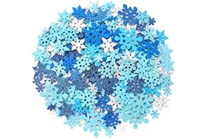 SEPGLITTER Lot de 600 autocollants en mousse EVA à paillettes pour projets de bricolage, décorations de Noël d'hiver