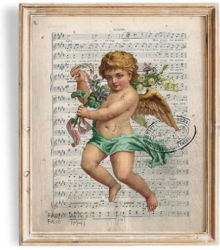 Amazon.com: tabloshop Hans Zatzka Musician Angel Canvas Pictures