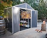 Palram Canopia Rubicon 8x8 Grey Polycarbonate Tool Shed 237x229x235cm Rust view 4