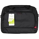 Targus 13&ndash;14 Inch Classic EcoSmart Briefcase, Slim Laptop Bag with Padded Laptop Sleeve, Anti-Theft Zippers, Hidden Phone Pocket, Water-Resistant Design, Trolley Strap, Black CN414GL