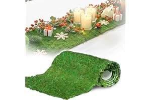 DUSPRO 71"x11" Sheet Moss Roll, Peel and Stick Moss Sheets for Crafts, Moss Sheets for Planters, Moss for Plants Indoor, Adhesive Moss Sheets for Fairy Garden, Sticky Moss for Table Decor