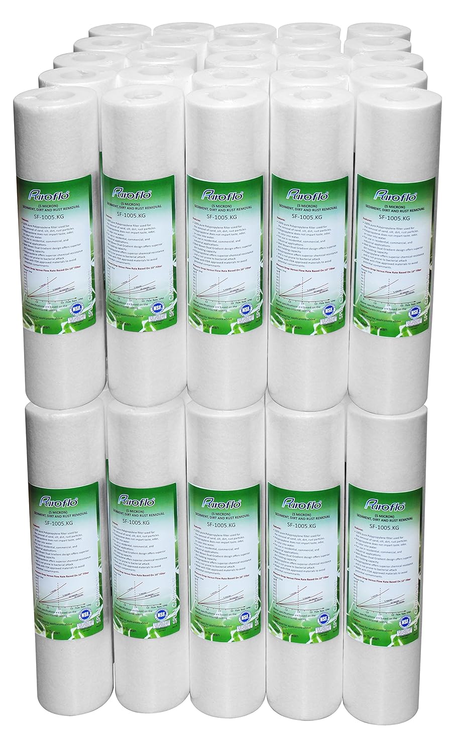 Puroflo 5 Micron Sediment Water Filter Cartridge for