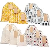 ERIBAGZ 12 pcs Reusable gift bags. Bonus: 15 Gift tags & String. Multipurpose Gift wrap bags. Gift bags assorted sizes for Holiday gifts, birthdays, parties. 1st Ed.