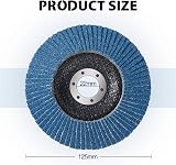 MIDO Professional Abrasive Flap Discs 125mm 20-Pack 40/60/80/120 Grit Type 29 view 2