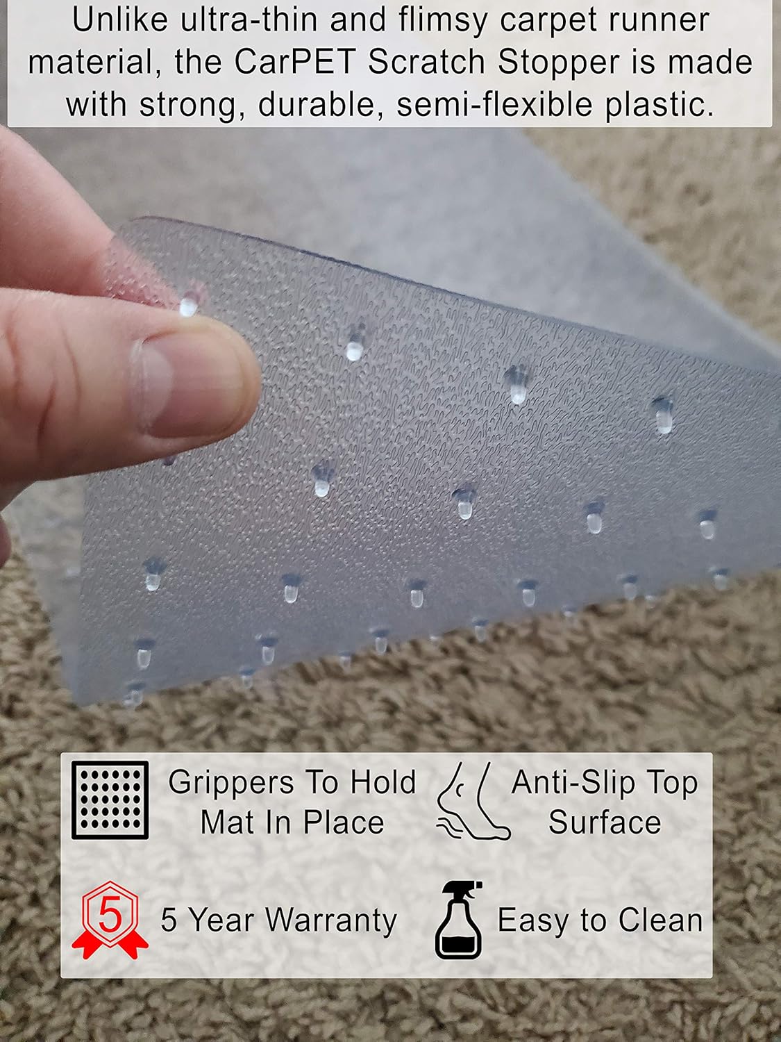 stop cat scratching carpet under door