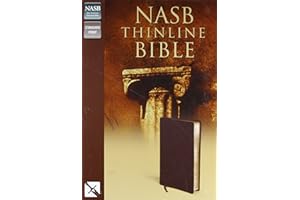 NASB, Thinline Bible, Bonded Leather, Burgundy, Red Letter Edition