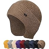 HiRui Knit Beanie Hats Winter Hats Ear Covers for Men Women-Warm Daily Headwear