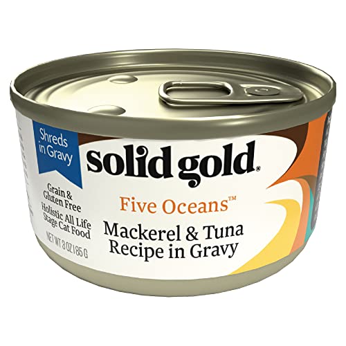 Solid Gold Wet Cat Food Shreds in Gravy Canned Cat Food Made w/Real