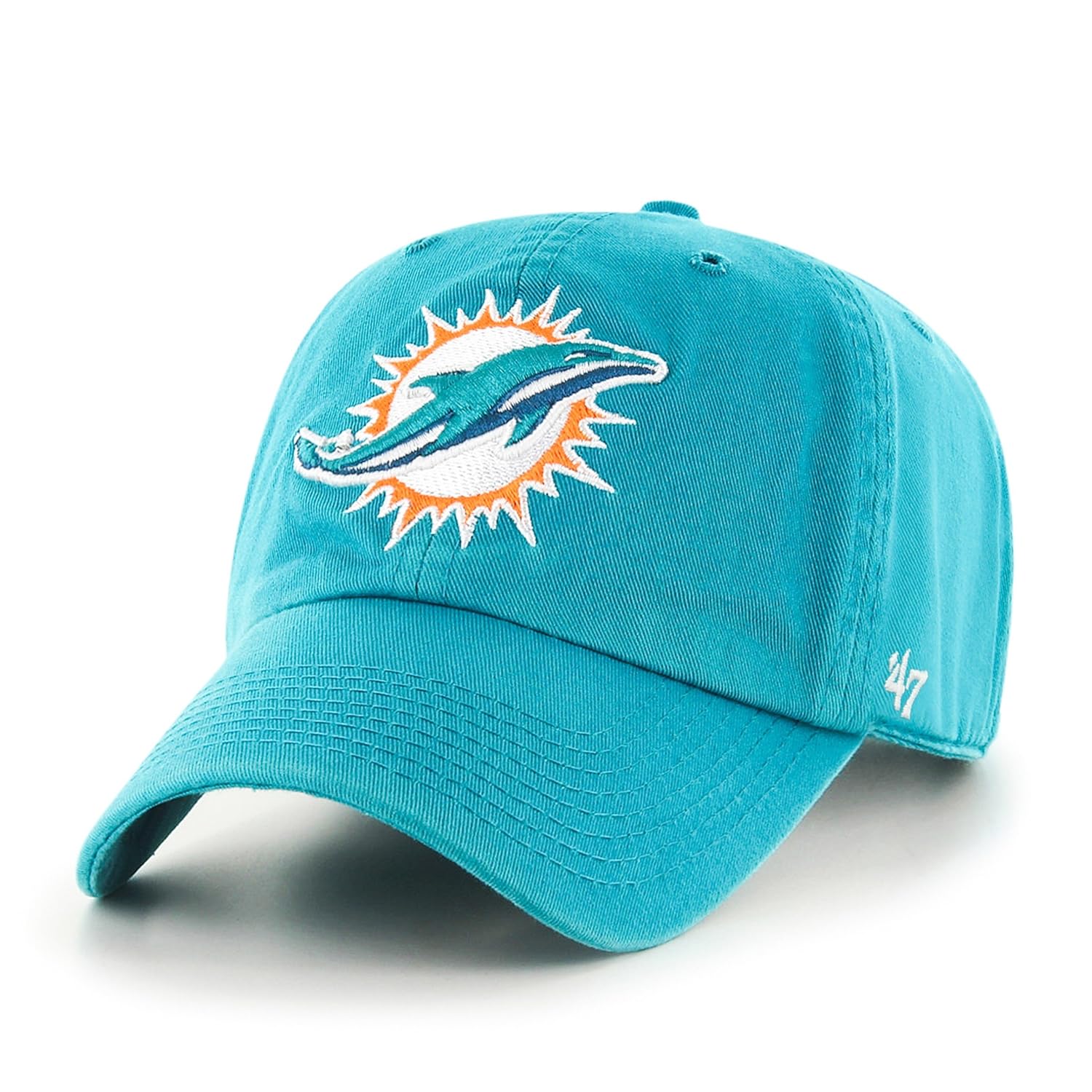 Men's '47 Brand Miami Dolphins Clean Up Adjustable Slouch Hat Adjustable