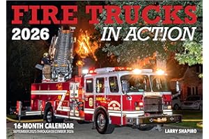 Fire Trucks in Action 2026: 16-Month Calendar--September 2025 through December 2026