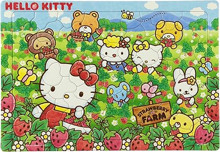 Amazon 80ピース 子供向けパズル ハローキティのいちごだいすき チャイルドパズル ジグソーパズル おもちゃ