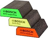 Bosch 3-piece Sanding Sponge S470 Profile Set 69x97x26mm Hand Sanding view 2