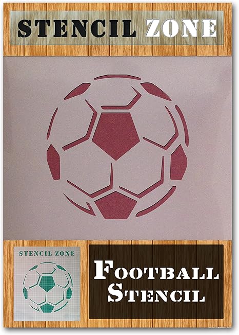Reusable Stencils for Painting in Small /& Large Sizes Soccer Ball Stencil Template for Walls and Crafts