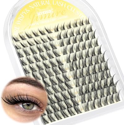 JIMIRE Cat Eye Natural Lash Clusters 132Pcs 10-16mm Wispy DIY Lashes