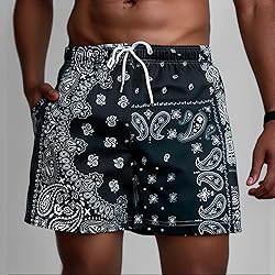 DIOTSR Mens Paisley Graphic Basketball Shorts