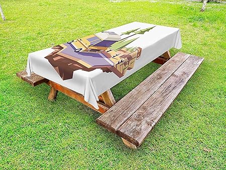 Lis Home Nappe D Exterieur Moderne Vintage Low Poly Camper Sur Le