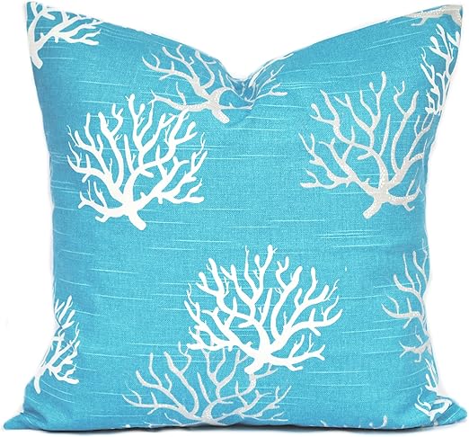 Amazon Com That Dutch Girl One Turquoise Coral Pillow Covers