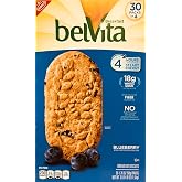 belVita Blueberry Breakfast Biscuits, 30 Total Packs, 5 Count(Pack of 6)