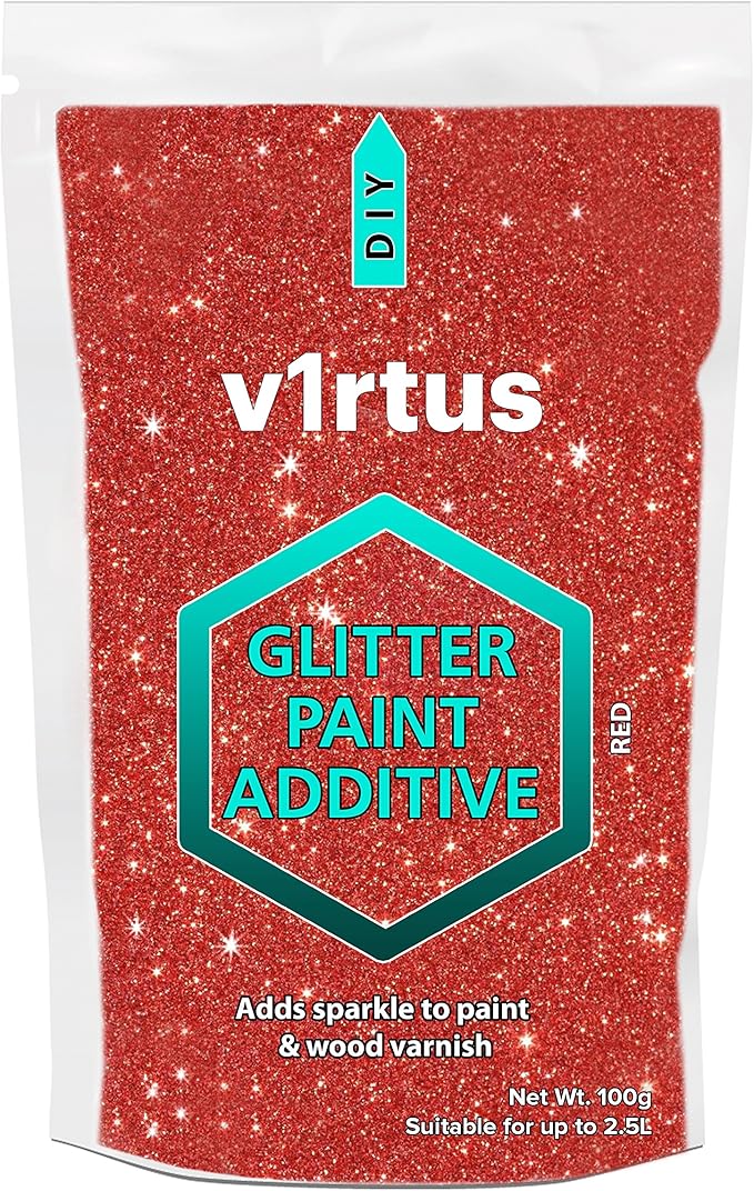 V1RTUS Red Glitter Paint Crystal Additive 100g / 3.5oz for