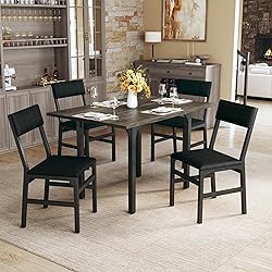 HUAHUU Dining Table Set for 4, Extendable Kitchen
