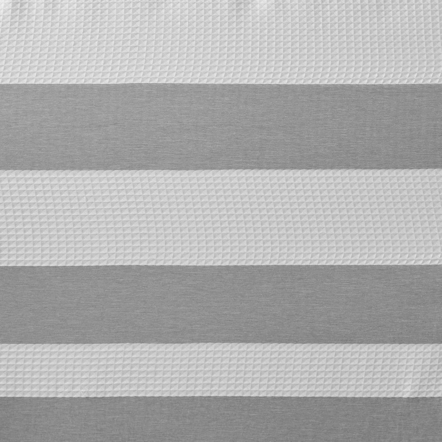 Madison Park Spa Waffle Shower Curtain Pieced Solid Microfiber Fabric with 3M Scotchgard Water Repellent Treatment Modern Home Bathroom Decorations, Standard 72X72, Grey: Home & Kitchen