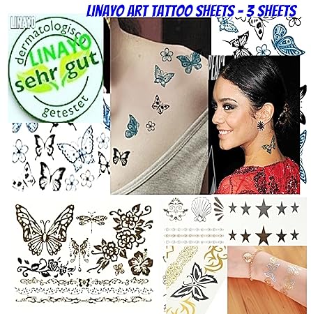 Frauen Mädchen Schmetterling Temporäre Tattoos