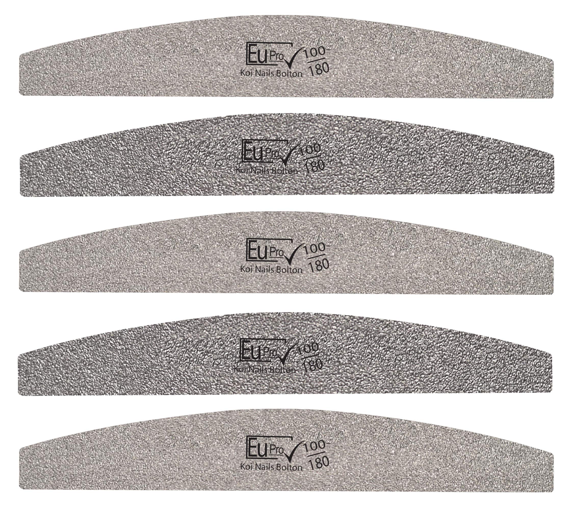 5x Nail File Silver Star 100/180 Manicure emery board files nails European Salon Grade
