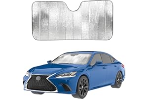 EcoNour Accordion Windshield Sun Shade for Car, Automotive Windshield Cover to Blocks Harmful UV Rays, Reflective Car Screen Protector for Cool Interiors, Small (26 in x 56 in)