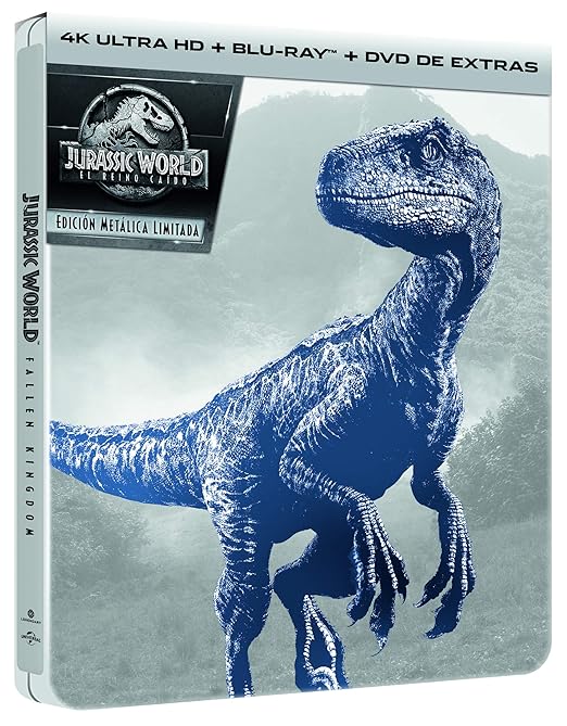Jurassic World 2 El Reino Caido 4K UHD + BD + DVD Extras Edición Metálica Bluray Amazon.es Jurassic World 2 El Reino Caido 4K UHD + BD + DVD Extras Edición Metálica Bluray Amazon.es
