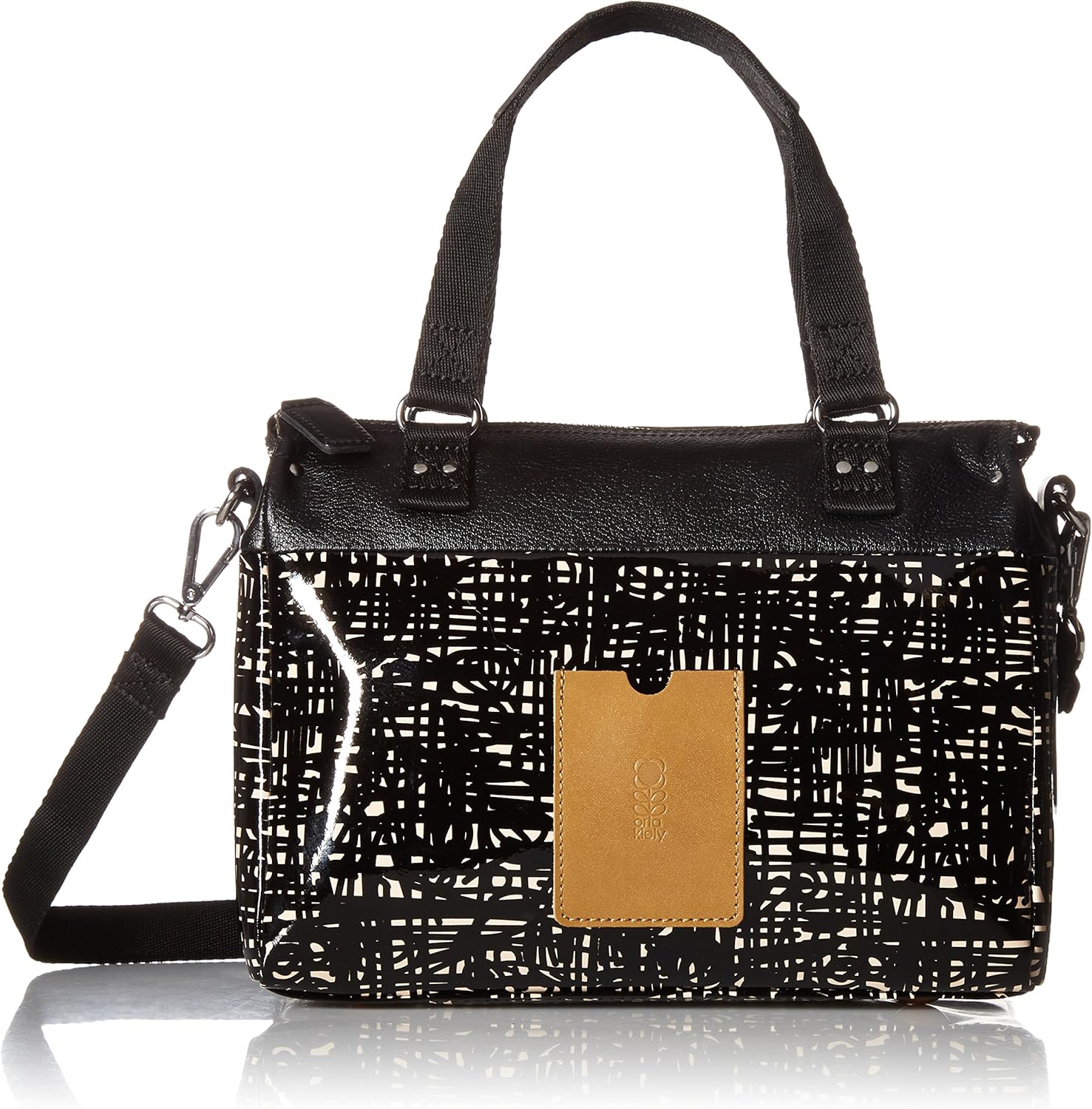 orla kiely small zip messenger bag