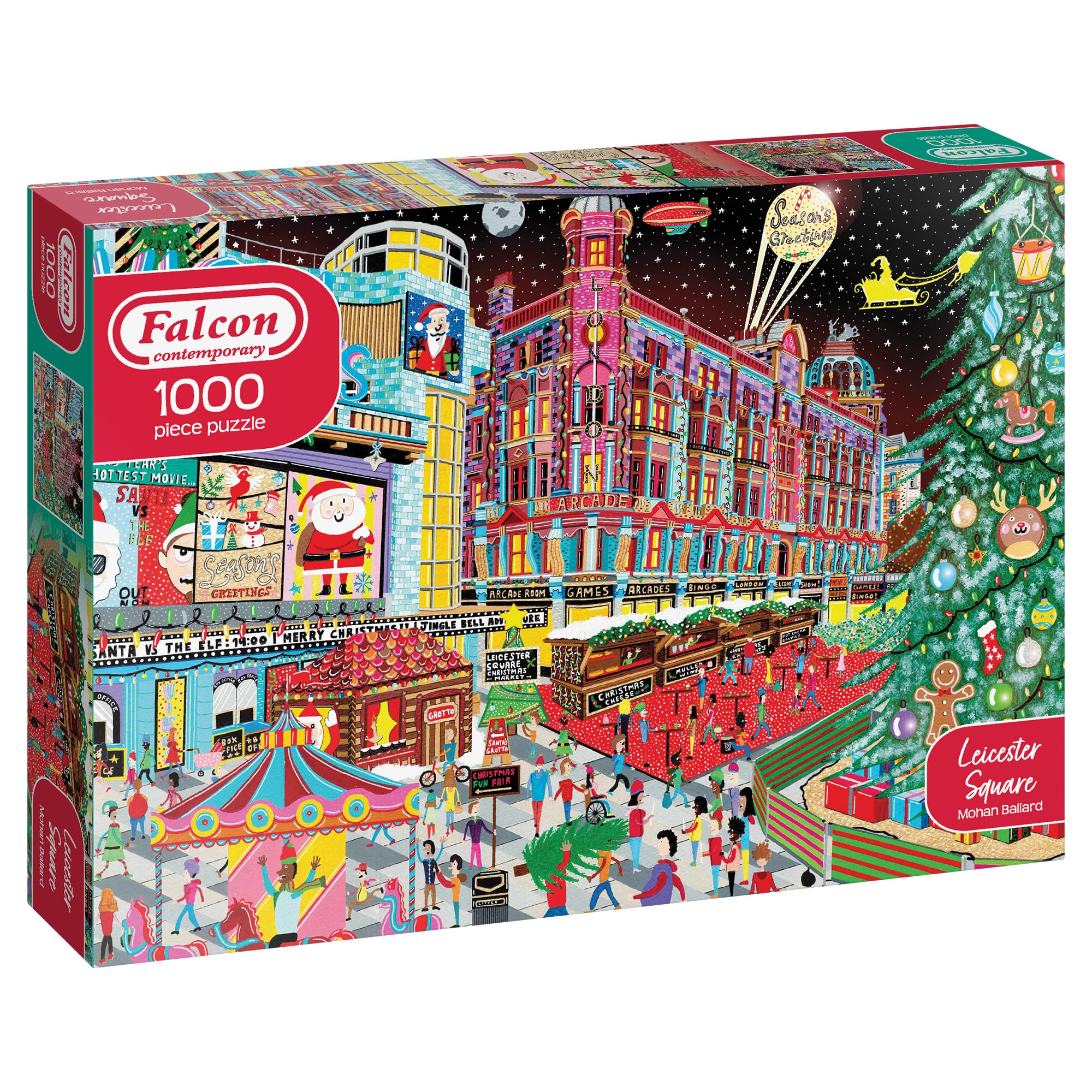 Jumbo, Falcon Contemporary Leicester Square at Christmas, Jigsaws Puzzle, 1000 Pieces for Adults