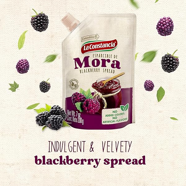 LA CONSTANCIA BLACKBERRY SPREAD AND FRUIT JAM, 7 OZ (PACK OF 1)