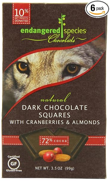 Endangered species choc bitesz wolf 72%drk 3.5oz (037014310207)