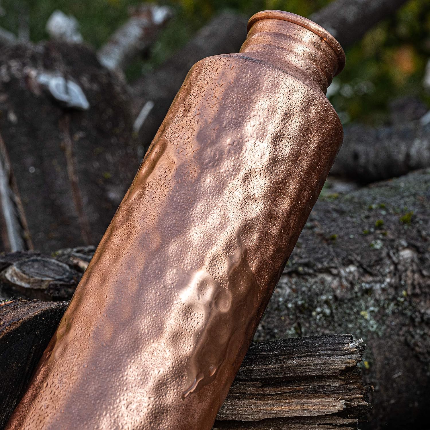 Kosdeg Hammered Copper Water Bottle 1L / 34oz, Vintage Modern Design, An Ayurvedic Copper Vessel, Drink More Water - Image 5