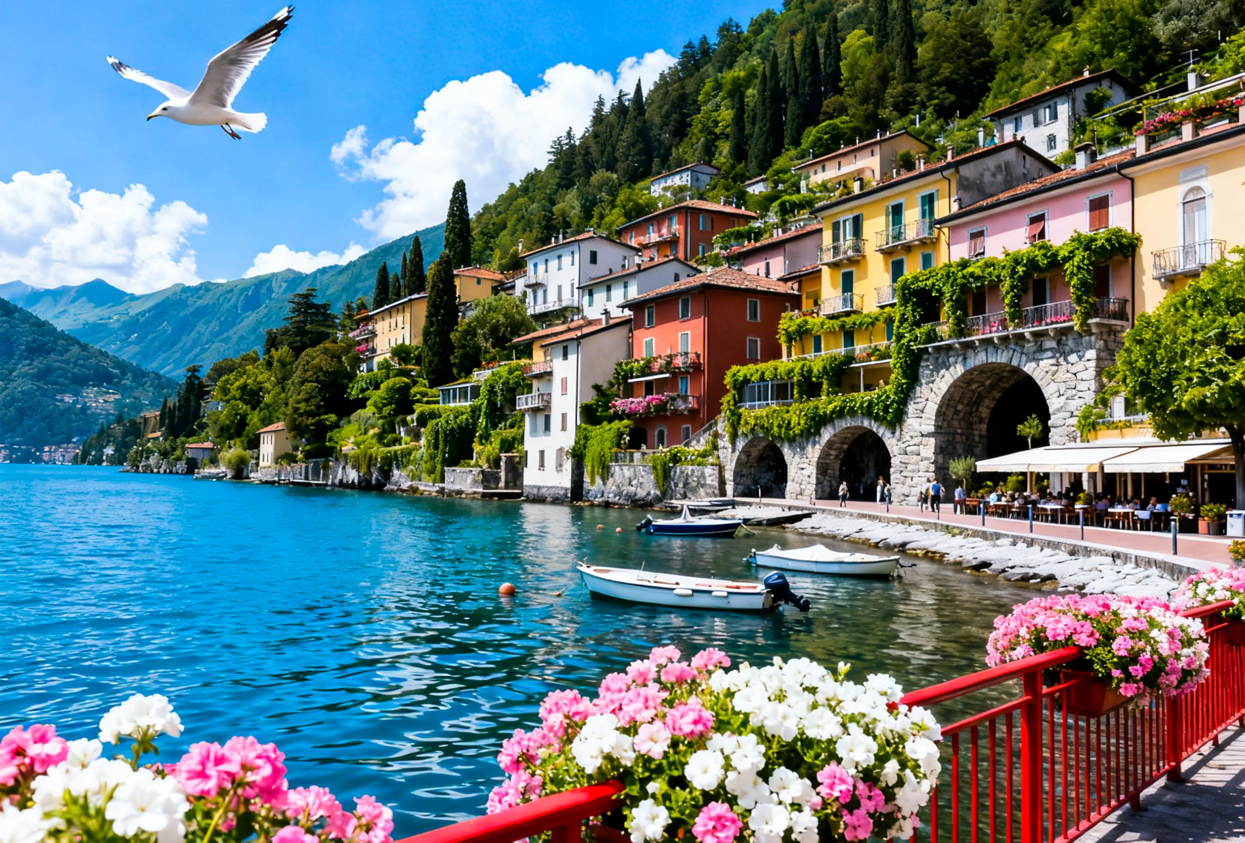 1000 piece jigsaw puzzles for adults -Lakeside in Bloom Puzzle for Adults - Recycled Paper Jigsaw Puzzle 1000 Pieces - Fun, Challenging & Difficult Family Game Great Gift Idea, 70 * 50cm