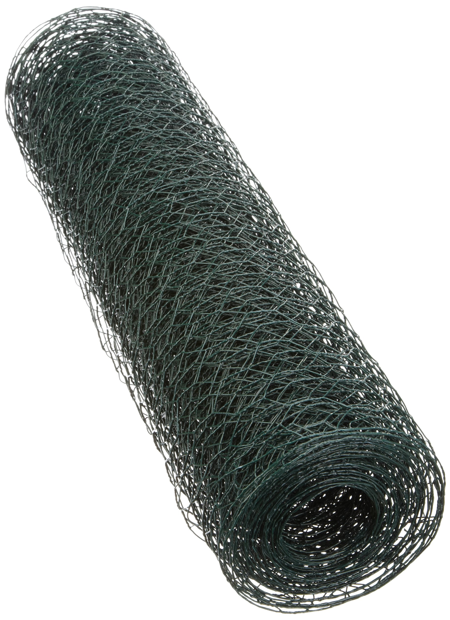 Xclou wire mesh fence - wire mesh 10m fine mesh - wire fence in green plastic coated - aviary wire hexagonal mesh - mesh for garden, front yard, terrace and balcony- 25 x 1 x 500 mm