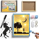 ROMI'S WAY DIY Frame Night Light – Crafts for Girls Ages 6-8-12 – Drawing Arts and Crafts for Kids – DIY Craft Kits for Girls & Boys – Art Supplies Kits for Kids – 6 89 Year Old Girl Gifts