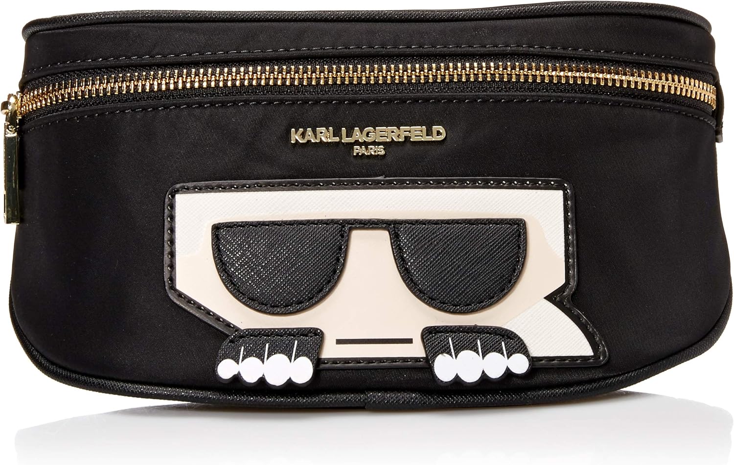 Karl Lagerfeld Paris Women's Amour Belt Bag Cross Body, Deep Black