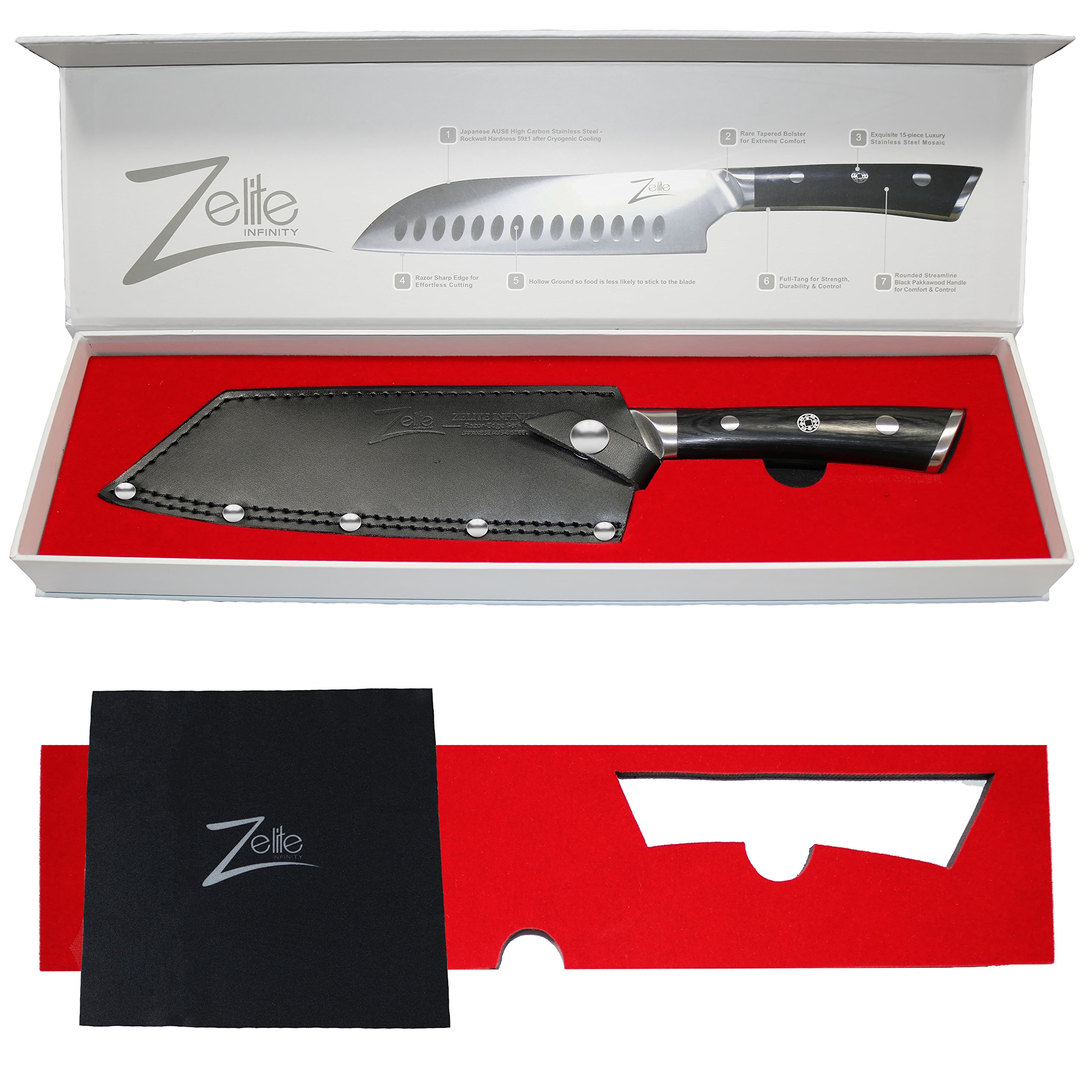 ZELITE INFINITY Santoku Knife 7 Inch >> RazorEdge Series >> Best