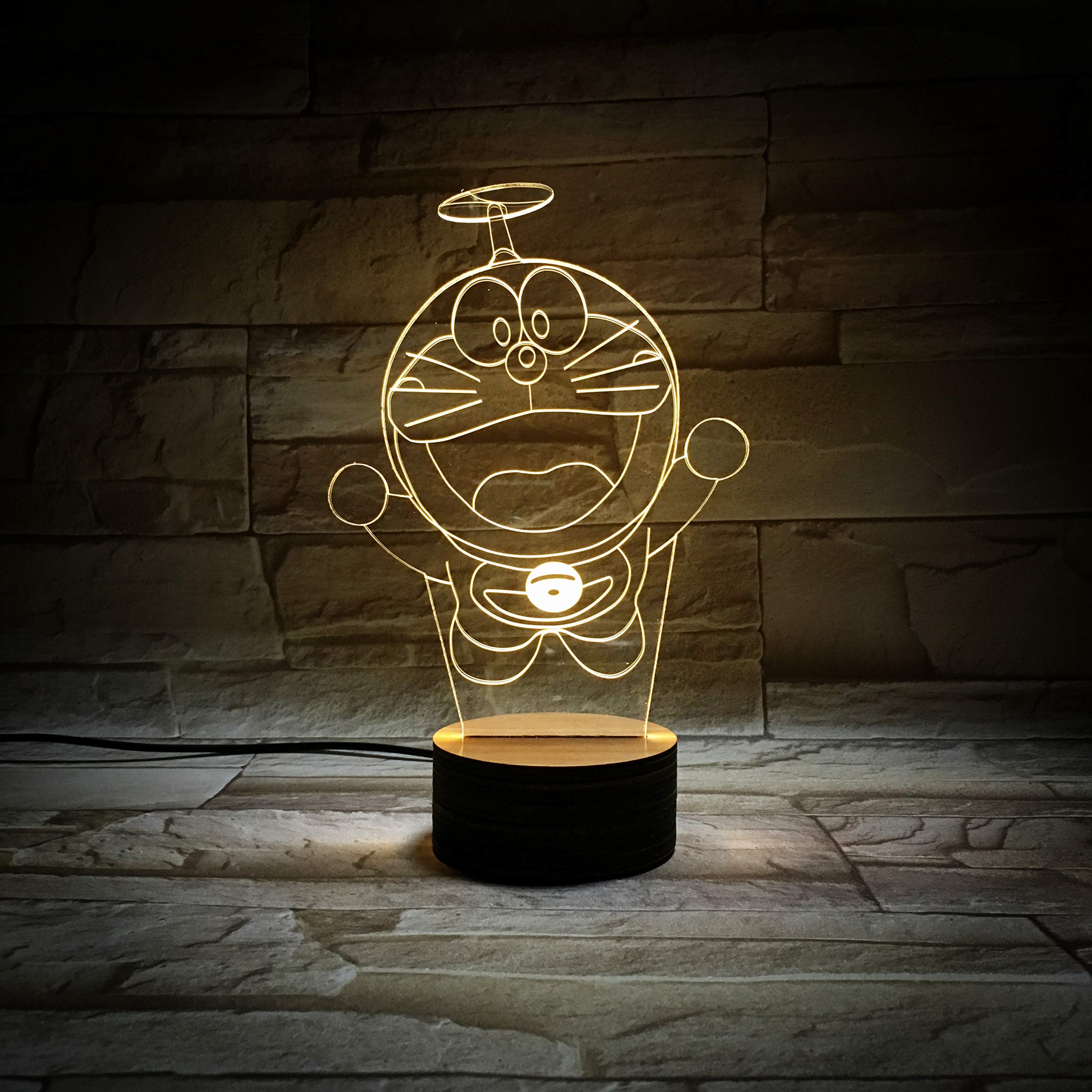 Wolobox Doraemon LED Children's Lamp Jumping Colour Changing USB Night Light and Decoration