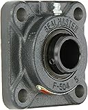Sealmaster SF-16 Standard Duty Flange Unit, 4 Bolt, Regreasable, Felt Seals, Setscrew Locking Collar, Cast Iron Housing, 1" Bore, 3-3/4" Overall Length, 2-3/4" Bolt Hole Spacing Width, 17/32" Flange Height