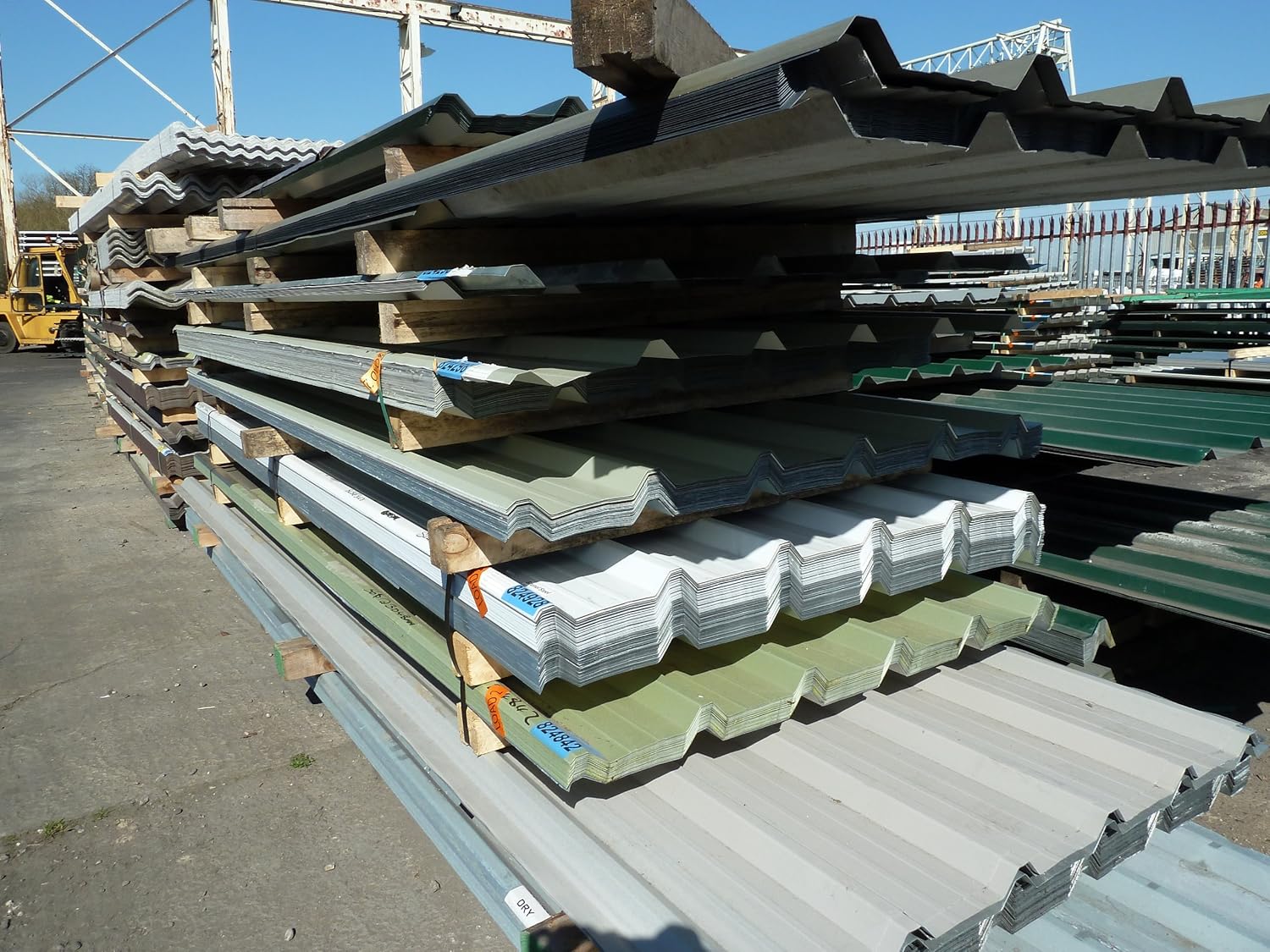 50 x Galvanised Steel Box Profile Roofing Sheets (Miscellaneous Coated
