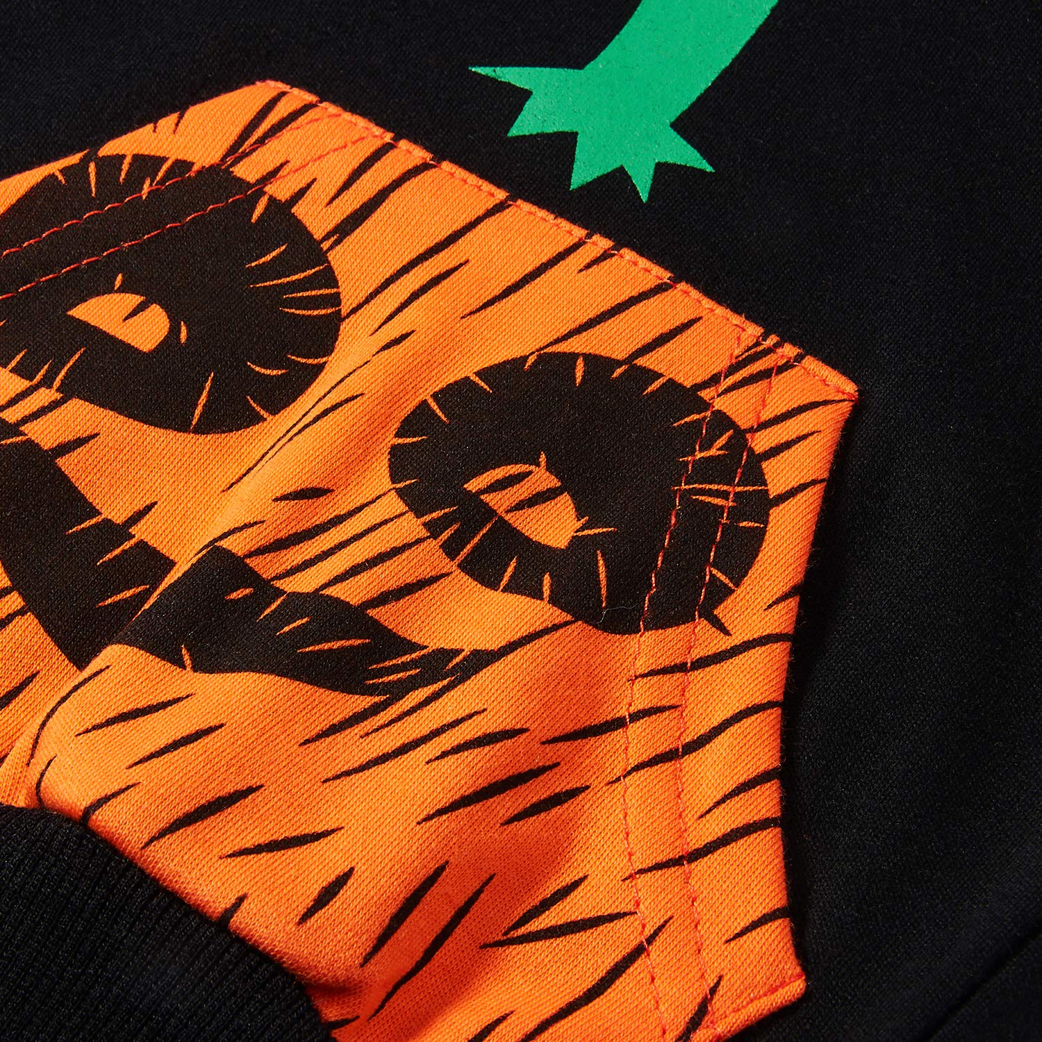 RAISEVERN Unisexe Bébé Filles Garçons Halloween Citrouille Imprimer Vêtements Ensemble À Manches Longues À Capuche Outfit Noir 0-3 mois