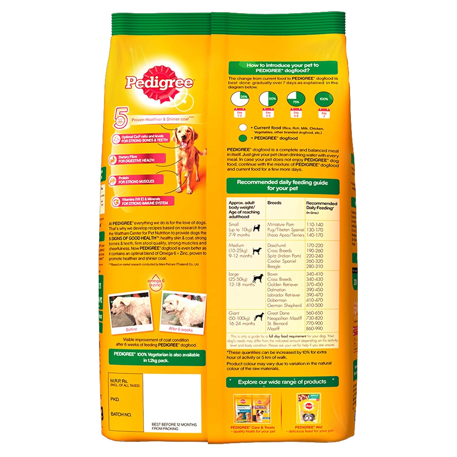 Buy Pedigree Adult Dry Dog Food Vegetarian 12 Kg Pack Online At